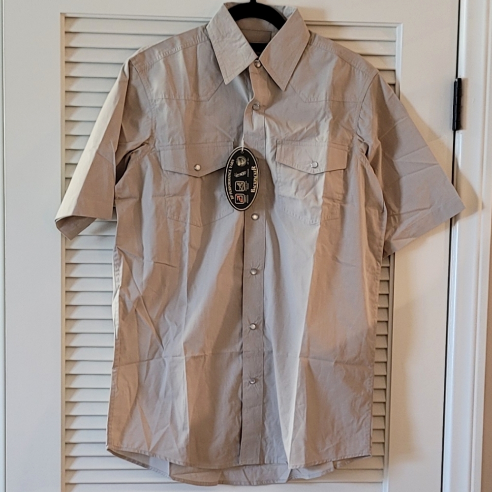 Backpacker- (NWT) Men's Short Sleeve Solid Western